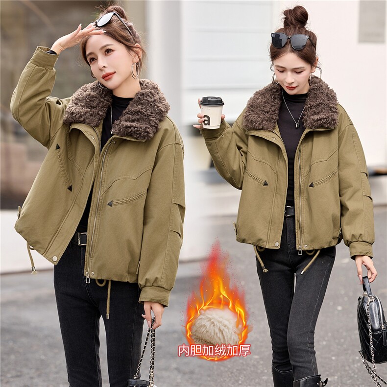 梦依缘2025年冬时尚精品加绒派克服,女装派克服,梦依缘