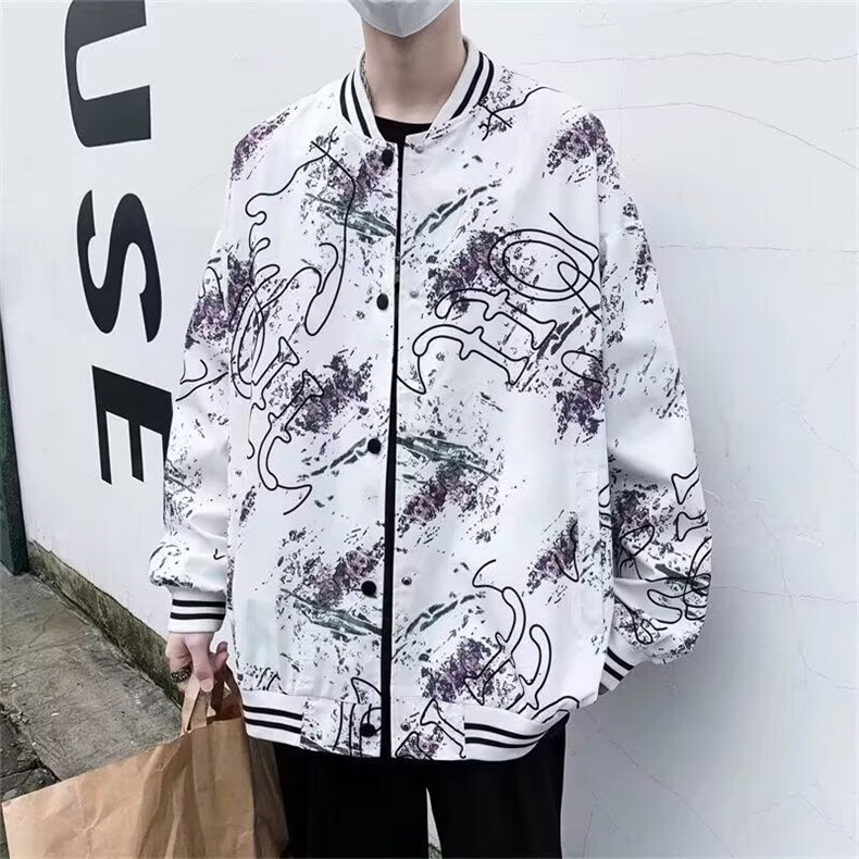 春秋季外套男韩版潮流棒球服修身夹克褂子帅气春秋款上衣休闲男装,男装夹克,星座506A