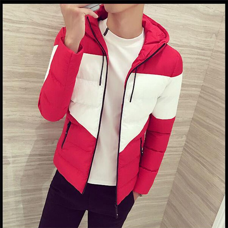 2021新款加厚棉袄拼接连帽外套男青年棉服A313/MY33/P125168,男装棉衣,电商A313