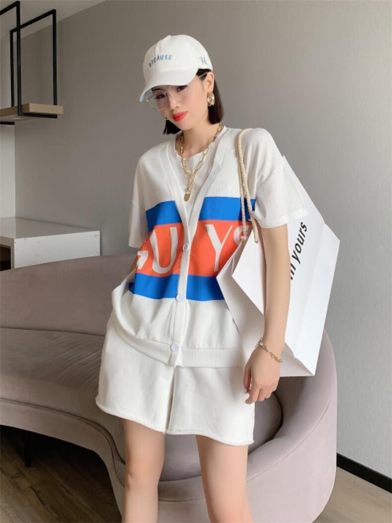 夏季新款假两件短袖上衣，女装，依诺阁