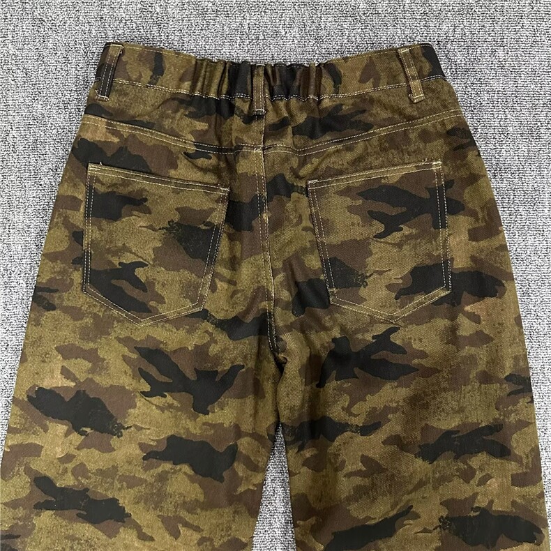 美式复古阔腿迷彩工装裤男女宽松高街做旧牛仔长裤K83036-P46网图,男装工装外套,电商B245