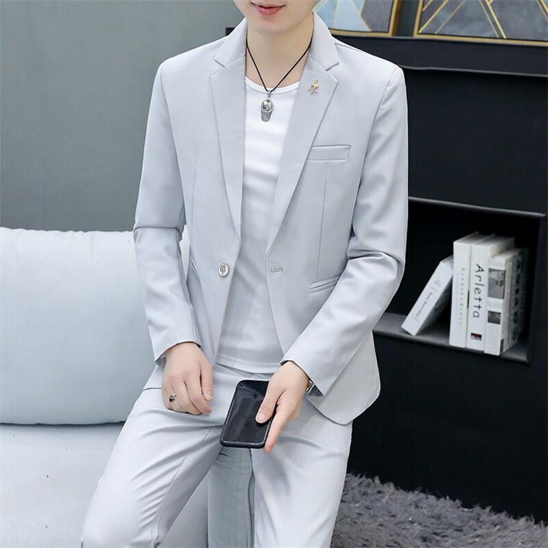 507A-T916-P125春夏男装时尚青年西服西裤两件套装,男装西服,星座507A（原星座306B-2）
