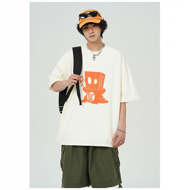 春夏新款纸袋恐龙趣味印花短袖大码 M~5XL XZ604-DT219-P25控39图片