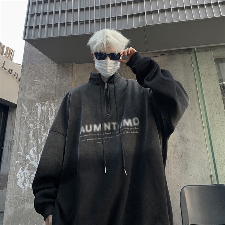 大货已出小众设计美式高街半拉链吊染刷毛渐变卫衣WY31-P68控88,男装卫衣,星座914-4