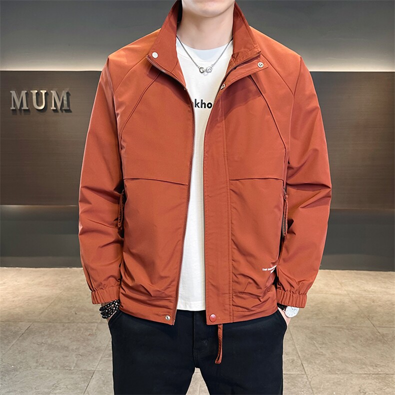秋季新款夹克外套男春秋休闲百搭时尚立领男士夹克N812-P80图片