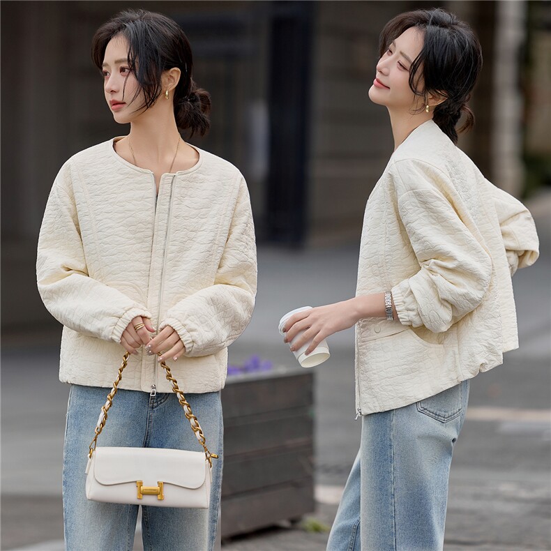 小个子宽松短款外套女2026秋新款长袖棒球服休闲百搭夹克服图片
