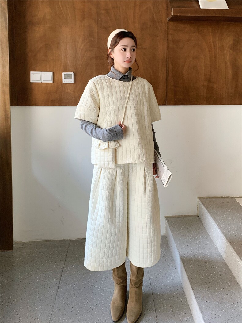 26年春季白色休闲风格纹三件套182-8690-P235K358,女装套装/套裙,帛香坊