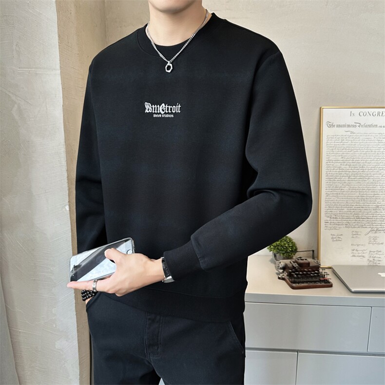 秋季新款圆领卫衣男套头印花帅气百搭上衣服潮流A329-V3332-P85,男装卫衣,电商A329