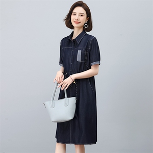 现货牛仔连衣裙图片