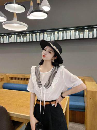 学院风拼接小衫，女装，斐伦缇娜