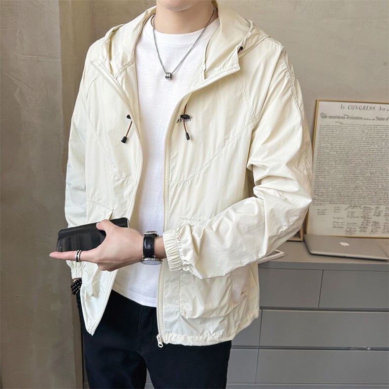 夏季男装防晒衣防紫外线防晒服男轻薄连帽外套314A-1-F305-P65，男装防晒衣，星座1513