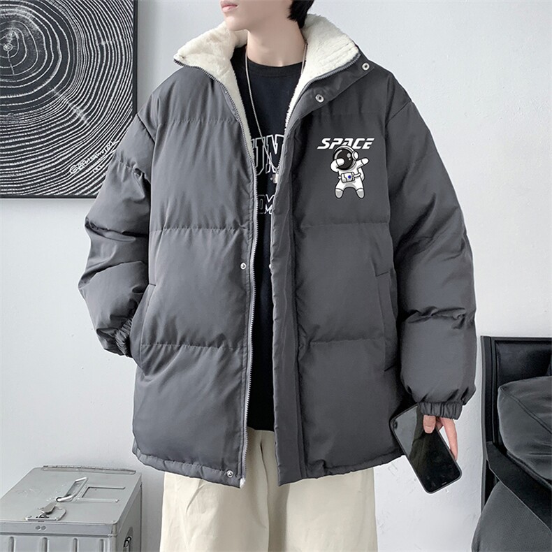 冬新款情侣宽松加绒加厚棉服简约百搭棉衣潮XZ102A-4-MY1039-P75,男装棉衣,星座211-2
