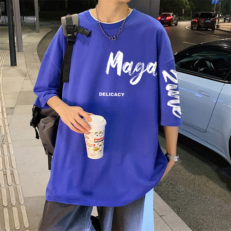 DX152P30港风情侣短袖青少年学生百搭休闲潮流宽松T恤男纯棉，男装T恤，星座1204