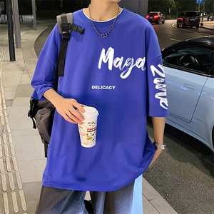 DX152 P30 港风情侣短袖青少年学生百搭休闲潮流宽松T恤男纯棉，男装T恤，星座1204