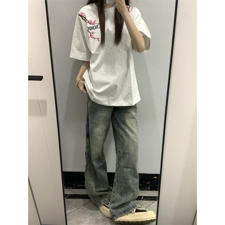 全刺绣梅花纯棉短袖ZX0188-特批33,男装T恤,星座313A(原308A-2)