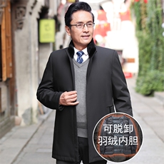8907/主推！可脱内胆可脱真毛！羽绒服男爸爸中长款90绒外套，男装羽绒服，星座1216（原钱塘722）