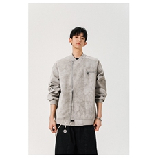 W10245-P73网图现货pu皮夹克美式复古立领棒球服高级感痞帅外套，男装夹克，星座1608