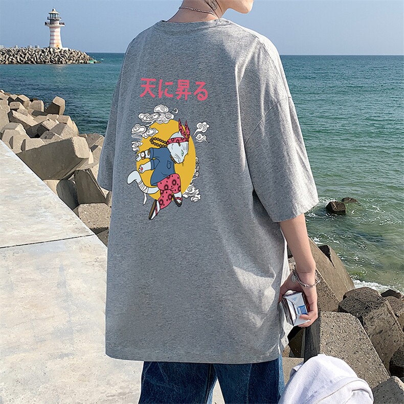 DX17012-P20纯棉短袖t恤男大码半袖打底衫宽松体恤衫港风,男装T恤,电商A040