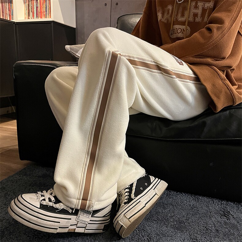 流行摇粒绒裤子秋冬休闲裤子潮牌直筒卫裤715-6-K373P45(限价69),男装休闲裤,星座715-6