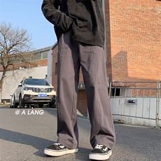 垂感工装裤子男冬季韩版潮流高街休闲长裤ins潮牌直筒运动裤K54，男装工装外套，星座310B-1