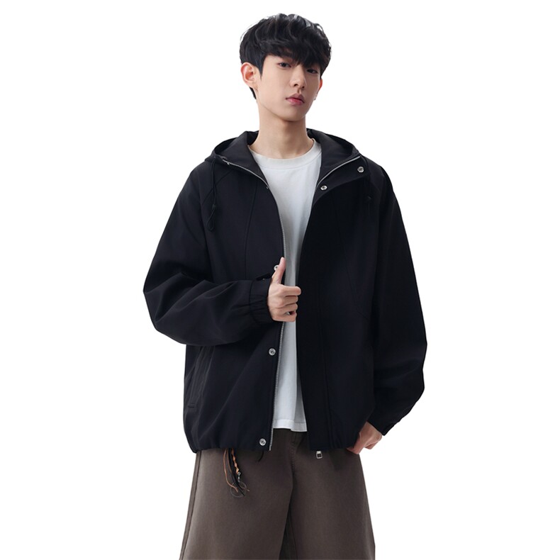 连帽夹克春季2026新款宽松休闲拉链外套百搭上衣XZ309JK8638P75,男装夹克,星座309（原A406）