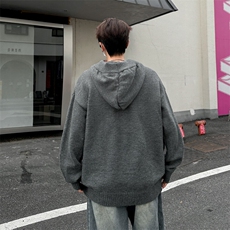 美式连帽毛衣外套男宽松秋冬外搭慵懒风休闲百搭上衣MY0663-P55，男装针织衫/毛衣，星座308B-1
