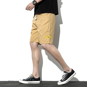 2021夏季 港风ins宽松 大码多口袋五分裤工装短裤男D图片