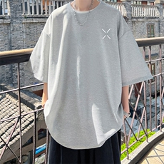 华夫格t恤男短袖男大码五分袖酒店风HT73305-P22，男装T恤，电商A040