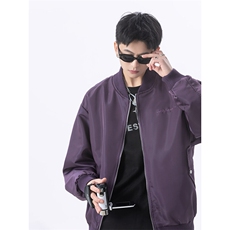 港风日系复古设计感刺绣拼接立领夹克男XZ213-JK4321-P108控128，男装夹克，星座213