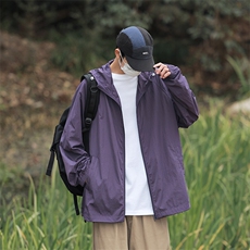 美式高街潮牌连帽防晒衣潮流宽松休闲上衣A161-2360-P40，男装防晒衣，电商A161