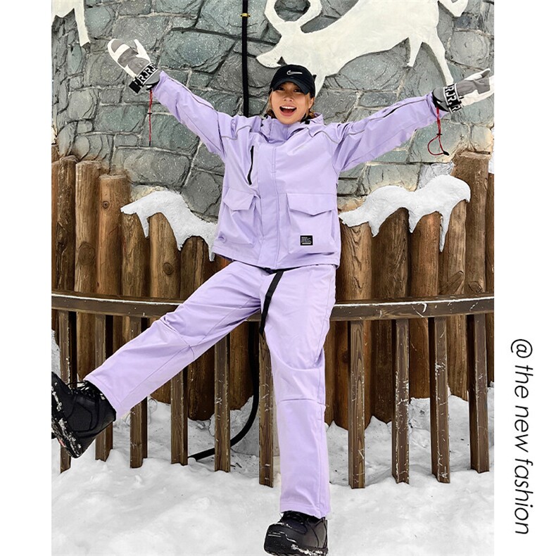 冬新防风防水拉链魔术贴滑雪服男反光条大码工装夹克外套M69-P170,男装休闲套装,电商A001