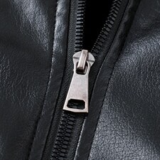 B-N216男士2023年秋季新款长袖加绒翻领PU皮夹克男士外套P72，男装皮衣，电商B360