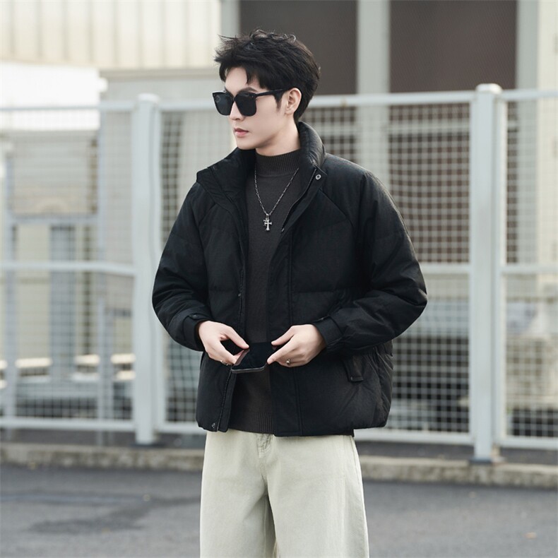 标90绒军咖抖音立领羽绒服男冬季2025新款外套Y960-M-3XL-p245,男装羽绒服,电商B255