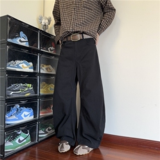 抖音品质秋季新款美式高街宽松弯刀休闲裤B315-K25602-p65控88，男装休闲裤，电商B315
