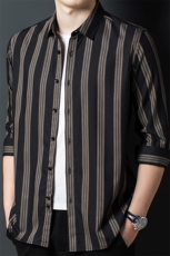 长袖衬衫男长袖商务休闲男士中年2024秋季新款中年爸爸装上衣P70，男装衬衫，钱塘6003A(原)4033A