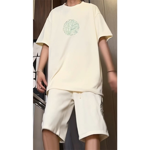 量大优 供视频 菠萝格套装刺绣短袖男大码M-5X TX27-特P23图片