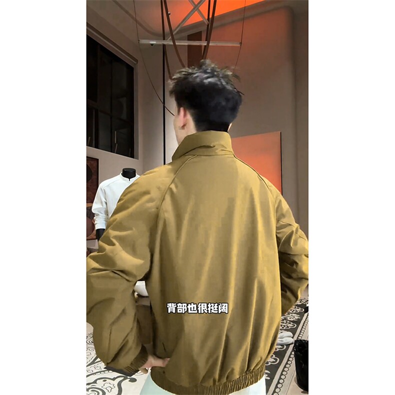 现货美式高街休闲夹克冬季三防立领纯色户外工装加厚棉服外套,男装夹克,电商A486