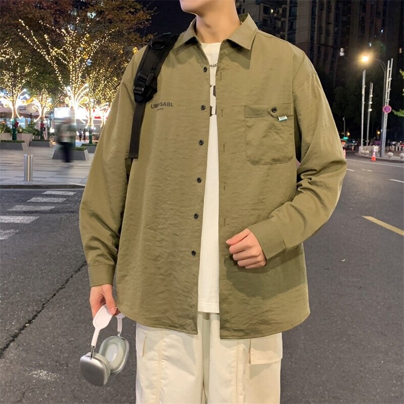 25年春季工装衬衫长袖得物抖音衬衫DS-C323-1-S582-P45,男装衬衫,电商C323-1