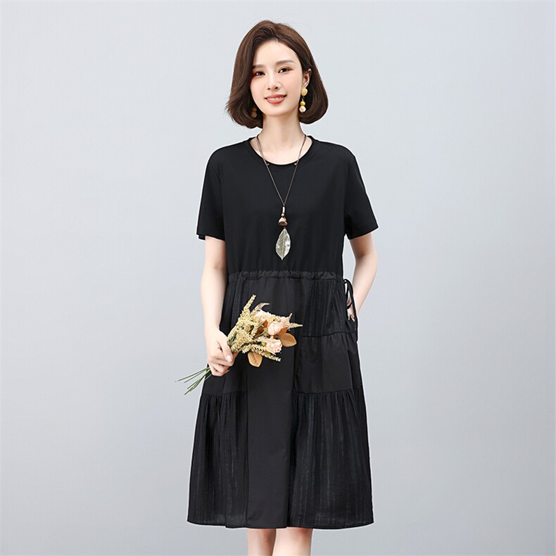 叶笙衣2581针织相拼多段连衣裙,女装连衣裙,叶笙衣
