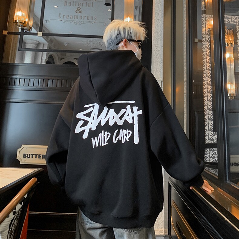 美式连帽卫衣男高级感外套hiphop上衣潮N001P60控88，女装短外套，星座307A