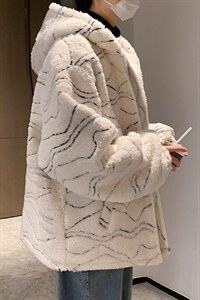 冬装新款加绒加厚高品质羊羔毛外套棉衣潮牌男装 A071-1003-P100图片
