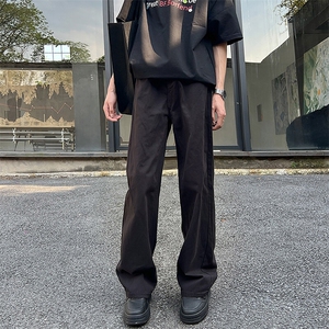 ！四季100棉%纯色四季款阔腿百搭垂感休闲裤子1229/p45图片