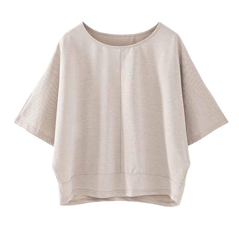 短袖t恤女2024年夏季新款宽松大码蝙蝠衫设计感小众半袖妈妈上衣，女装T恤，简韵佳