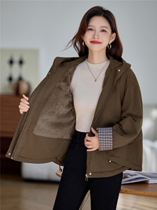 现货！2025冬季新款加绒加厚棉衣棉服外套女外套图片