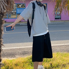 816B-T1010-P45春夏季学生连帽情侣中性韩简约高级短袖ins港风，男装T恤，星座816B