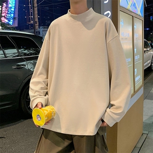 D002P35半高领德绒针织衫男秋冬季新款打底内搭毛衣美式潮牌加厚图片
