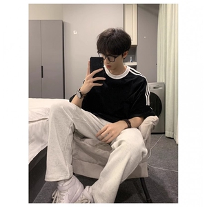 DG01-P40重磅短袖T恤男夏季新款设计感宽松半袖上衣-网图现货图片