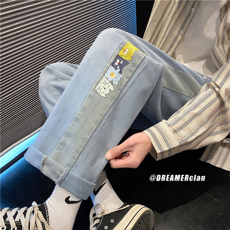 k796-p50-控68M-5XL毛毯平铺现货得物高阶港风ns宽松牛仔裤,男装牛仔裤,星座116