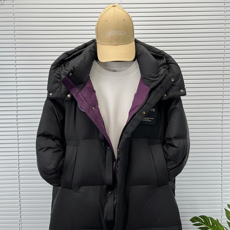 1506-1/QHJ0/P234黑金新标羽绒服炸街时尚防风加绒加厚韩版长款,男装羽绒服,星座1506
