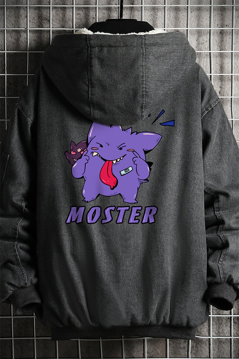 NM53087-P140牛仔外套男大码加厚加绒棉衣男羊羔毛棉服男,男装棉衣,电商A040A